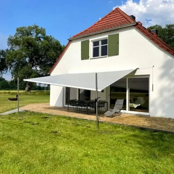 Manuell aufrollbares Sonnensegel für Terrasse Garten Balkon