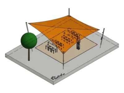 Aufrollbares Sonnensegel für Terrasse