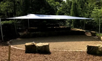 Sonnensegel für Gästebereich auf Restaurant Terrasse