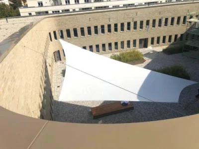 Sonnensegel für Gästebereich auf Restaurant Terrasse
